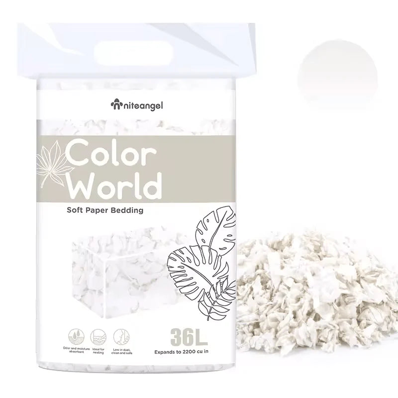 Niteangel Color World Soft Paper Bedding White (10/36L)