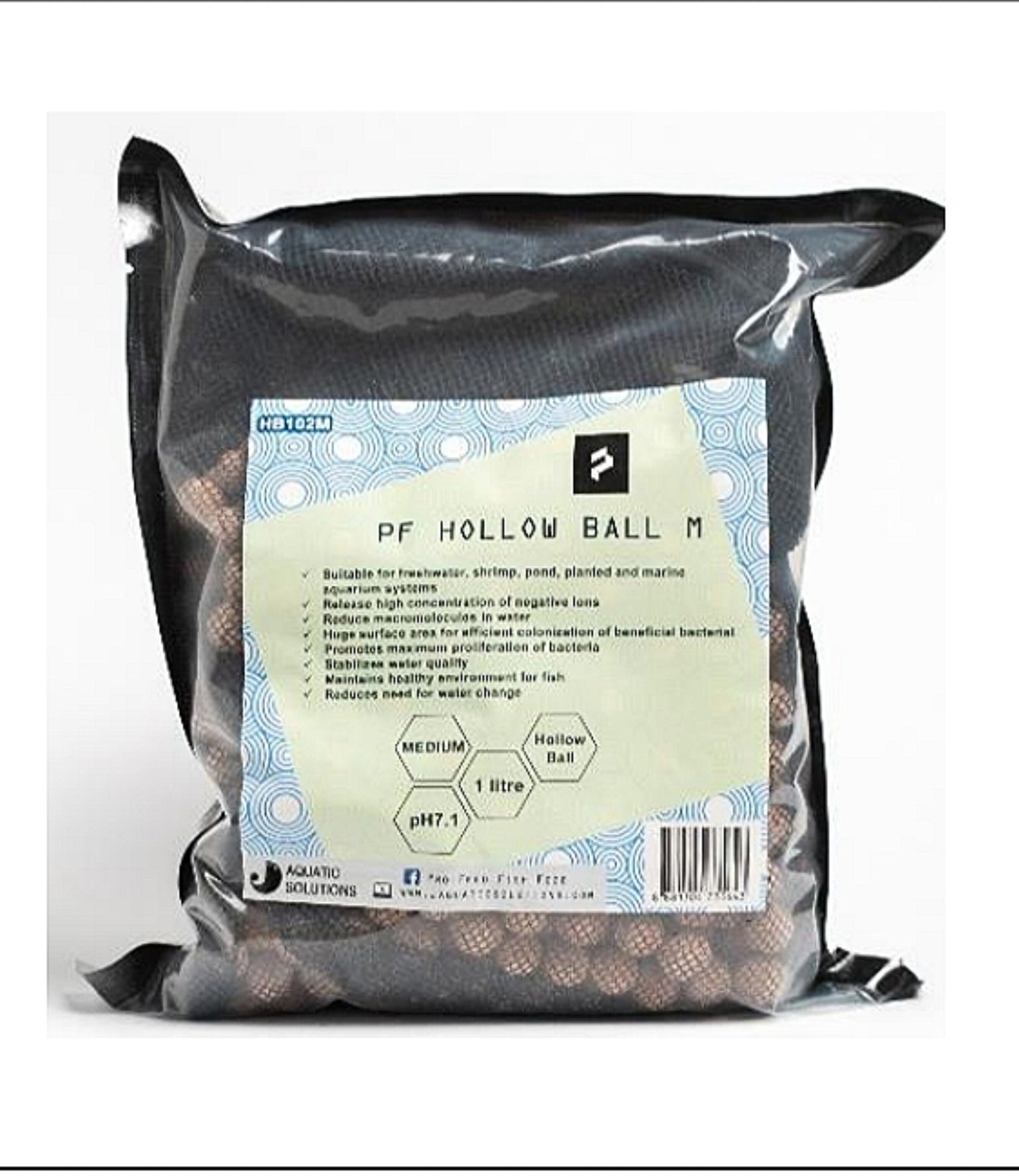 PF Hollow Balls (medium) 1 litre (1.2 - 1.5cm)
