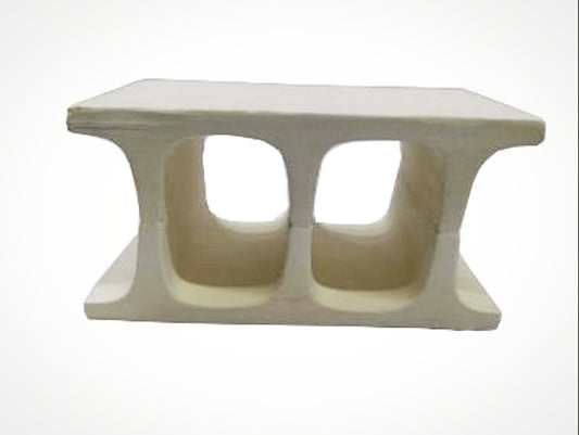 2 holes white pleco brick