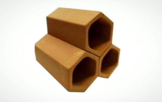 3 stacked haxagon brown cave