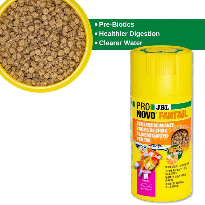 JBL ProNovo FanTail Grano S / M (Colour Enhancing Sinking Pellet For Goldfish)