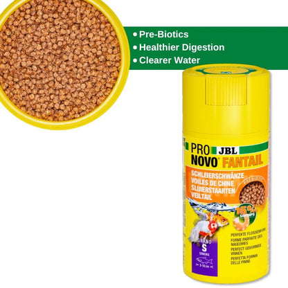 JBL ProNovo FanTail Grano S / M (Colour Enhancing Sinking Pellet For Goldfish)