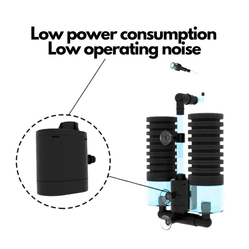 QANVEE Bio Sponge Filter w/ Pump