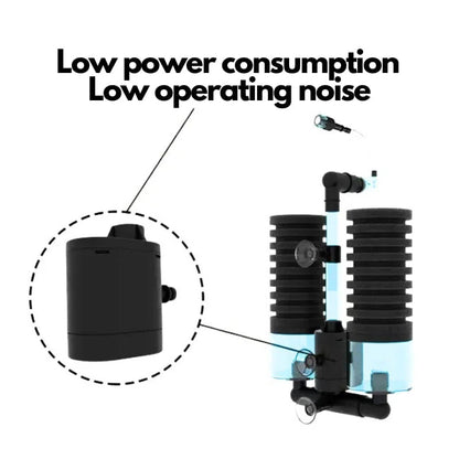 QANVEE Bio Sponge Filter w/ Pump