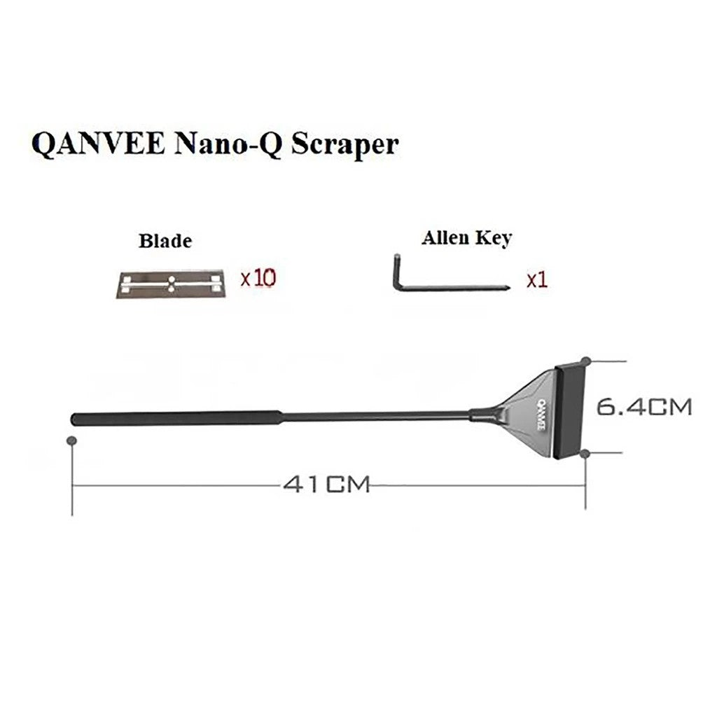 QANVEE - Stylish Black Alloy - Nano-Q Algae Scrapper (40cm)