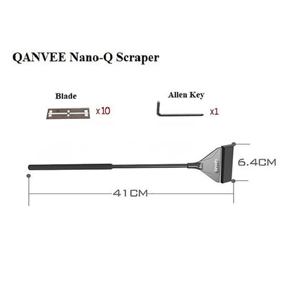 QANVEE - Stylish Black Alloy - Nano-Q Algae Scrapper (40cm)