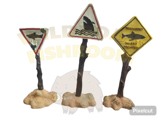 Warning Sign Accessories for Fish Tank